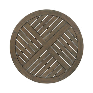 Hermosa Rustic Circular Bistro Table - Gray