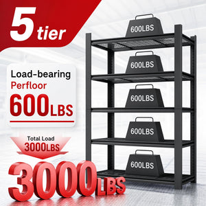 72"H 5-Tier Adjustable Heavy Duty Shelving Rack