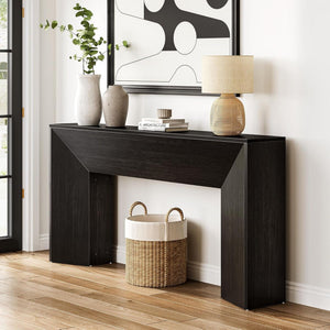 Extra Long Console Table Table Behind Couch For Hallway & Living - Black