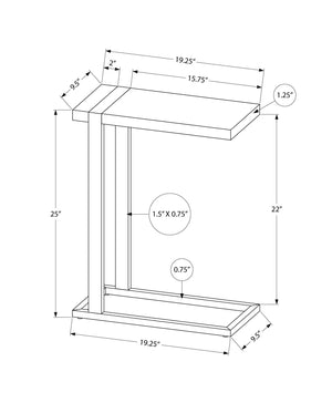 Accent Table, C-Shaped, Contemporary & Modern Stylish Design