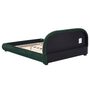 Dark Green Velvet Bed Frame