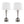 Jules - Contemporary Table Lamp Built In USB Port (Set of 2) - Nickel / White