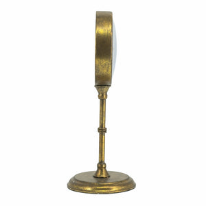 6.5x5.9x15.2' Vintage Inspired Gold Iron Table Clock