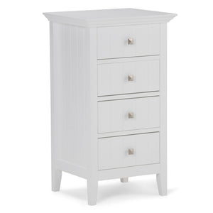 Acadian - 4 Drawer Floor Storage Cabinet - Pure White