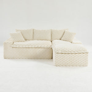 Modular Sofa, Convertible Twin Seat With Chaise Lounge