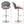 Bar Stools Set of 2 - Adjustable Barstools with Back and Footrest