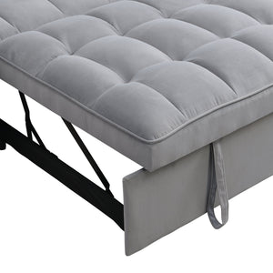Modern Velvet Loveseat Futon Sofa Couch with Pullout Bed