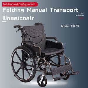 Heavy-Duty Manual Wheelchair for Adults with Double X Force Support