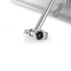 Luxury Rain Shower Head With Adjustable Arm, 10" Square, Stainless Steel - Brushed Nickel
