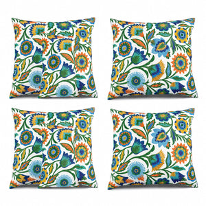 4 Pack Outdoor Pillow Covers - 18x18 Inch Water-Repellent