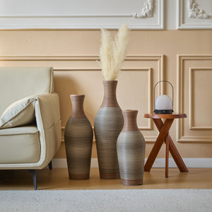 Classic And Neat Floor Vase, High Independent Flower Stand (Set of 3)