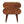Solid Wood Bubble Chestnut Nightstand, 2-Drawer, Nordic Legs