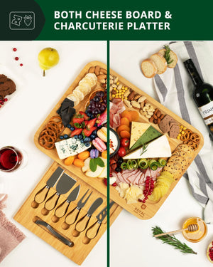 Cheese Board XXL with Cutlery Set