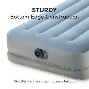 Intex Dura Beam Plus Mid-Rise Comfort 14" Twin Air Mattress with Built-In Pump