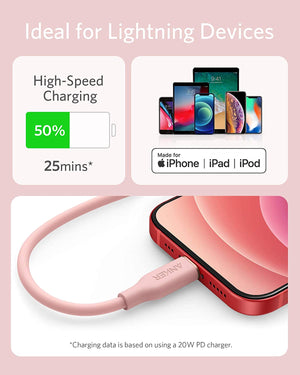 Anker <b>641</b> USB-C to Lightning Cable (Flow, 3 ft Silicone) - TRAPSKI