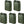 Scepter 5 Gallon 20 Liter Portable Water Storage Container, Green (5 Pack)
