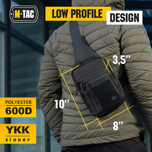 M-Tac Tactical Bag Shoulder Chest Pack with Sling & Loop Panel