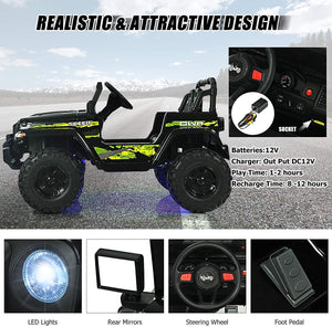 12V Kids Ride-on Jeep Car with 2.4 G Remote Control