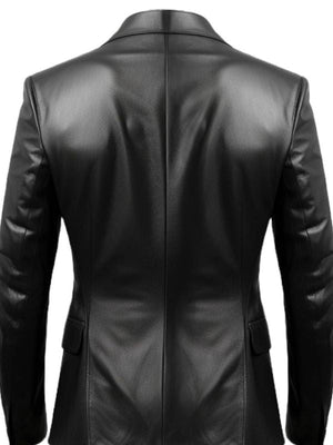Men Black Biker Leather Blazer – Leather Coats for Men