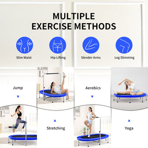 2-Person Foldable Mini Kids Fitness Rebounder Trampoline