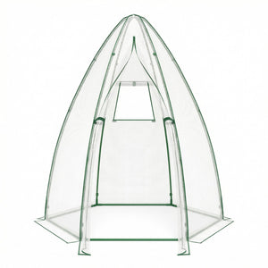 5.5 x 5.5 x 6 Feet Portable Mini Greenhouse with All-Weather PE Cover
