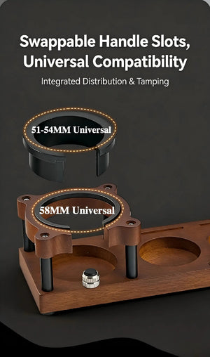 Cute Bear Espresso Tamper Set with Walnut Stand - Gift for Coffee Lovers Under $29
