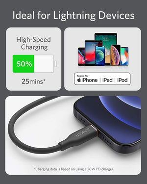 Anker <b>641</b> USB-C to Lightning Cable (Flow, 3 ft Silicone) - TRAPSKI