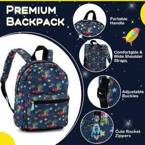 5 Piece Kids Luggage Set with Backpack Neck Pillow Name Tag Lunch Bag