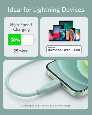 Anker <b>641</b> USB-C to Lightning Cable (Flow, 3 ft Silicone) - TRAPSKI