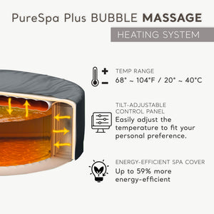 Intex PureSpa Plus Inflatable Bubble Jet Hot Tub & Slip Resistant Seat (4 Pack)