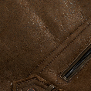 Men’s B3 Real Brown Sheepskin Shearling Aviator Leather Bomber Flying Jacket