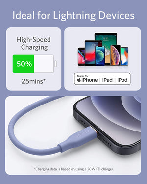 Anker <b>641</b> USB-C to Lightning Cable (Flow, 3 ft Silicone) - TRAPSKI