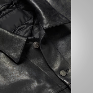 New Men’s Army Black Suede Shearling Leather Trucker Jacket