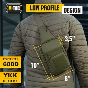 M-Tac Tactical Bag Shoulder Chest Pack with Sling & Loop Panel