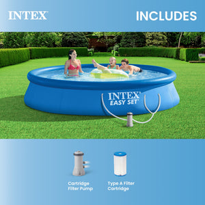 Intex 28141EH 13' x 33" Easy Set Inflatable Swimming Pool w/ 530 GPH Filter Pump