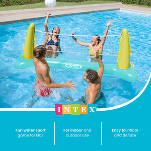 Intex 56508EP Inflatable Floating Swimming Pool Toys Volleyball Game, Green