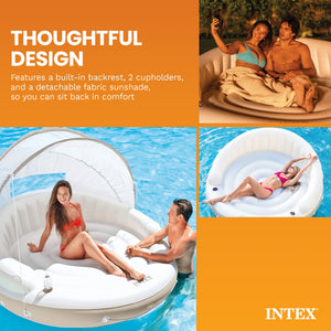 Intex Inflatable Canopy Island Float Lounge, 78.5" x 59"