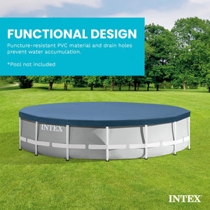Intex 28032E 15 Foot Round Above Ground Swimming Pool Cover, (Pool Cover Only)