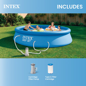INTEX 28131EH 12ft x 30in Easy Set Up Inflatable Swimming Pool with Filter Pump