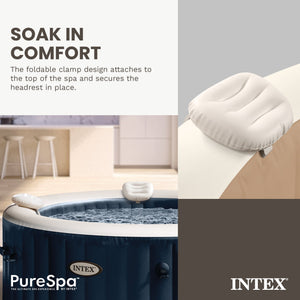 Intex Adjustable Spa Headrest with Head and Neck Support for Pool, Lawn, and Spa