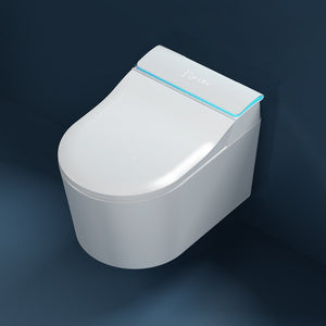 Wall-Mounted Smart Toilet with Automatic Lid Opening