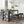 5 Pieces Counter Height Rustic Farmhouse Dining Room Wooden Bar Table Set With 2 Stools And 2 Chairs