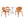 4 Piece Set Of Modern Designed Single Chairs With Round Table