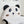 Twin Size Cute Panda-Shaped Kids Bed with Velvet Fabric