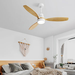 Indoor Ceiling Fan with Dimmable LED Light, 6-Speed Remote, Reversible Blades