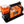 Heavy Duty 12V Air Compressor, Tire Inflator With Pressure Gauge, Compact Size - Black / Orange