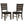 Padded Seat Side Chairs With Tapered Slats (Set of 2)