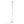 Marcel Contemporary/Glam Floor Lamp in White Marble and Nickel Metal