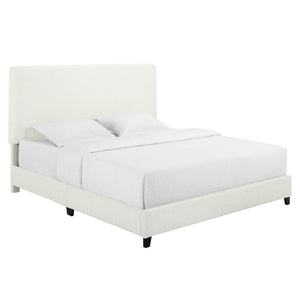 Platform Bed & Upholstered Headboard