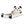 Twin Size Cute Panda-Shaped Kids Bed with Velvet Fabric